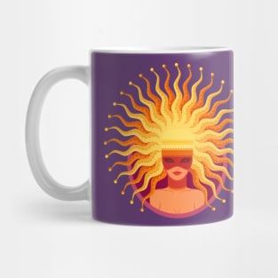 Young Woman Carnival Sun Hair Mug